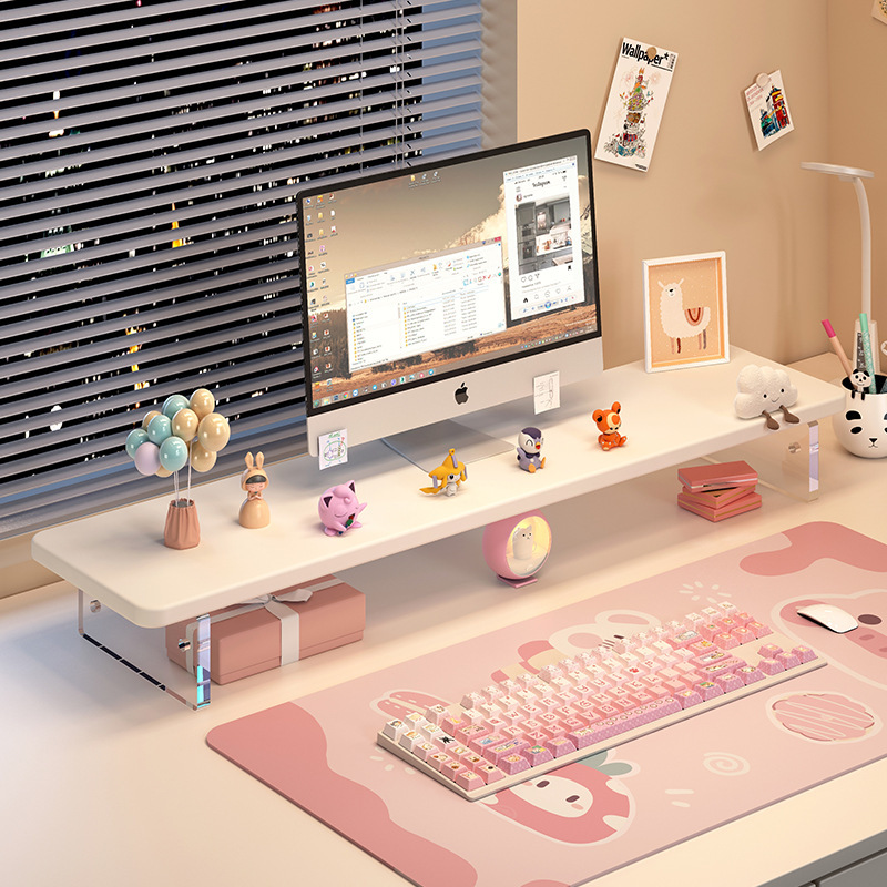 Acrylic Computer Elevated Office Desk Storage Rack Storage Desktop Monitor Screen Elevated Bracket Base Acrylic Computer Elevated Office Desk Storage Rack Storage Desktop Monitor Screen Elevated Bracket Base