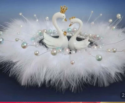 Decorations Car Perfume Box Wholesale Car ornaments - 99-colorful-bead-mat-double-white-goose