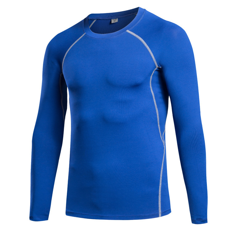 Sports elastic T-shirt for gym, quick dry long-sleeve, tight, for running 4