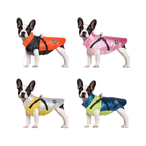 New autumn and winter pet clothes, thickened small and medium-sized dog clothes, warm dog cotton clothes, reflective pet dog clothes