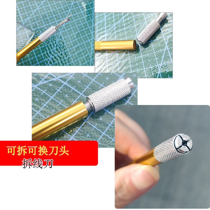 Juego de cortador de alambre de acero con alto contenido de carbono, cortador de alambre de metal, cuchilla de repuesto, mango de aleación de aluminio, cortador, herramientas de costura, cortador