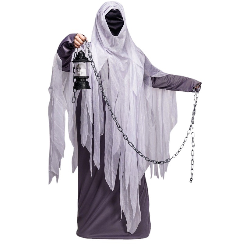 Hombre grande horror fantasma sin rostro traje de Halloween etapa Cosplay linterna fantasma distribución al por mayor