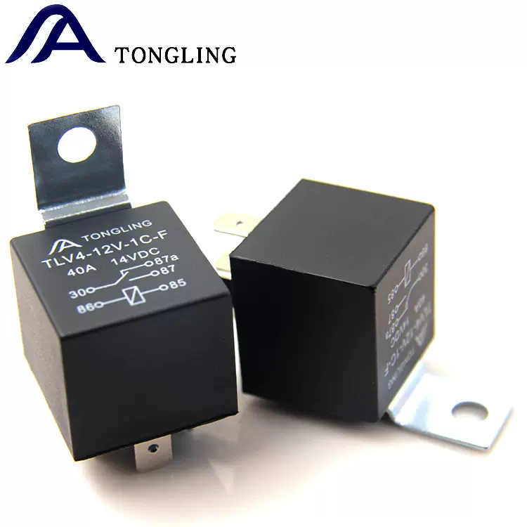 黑壳透明壳汽车继电器12v/24v常开转换型40a大功率继电器JD1912