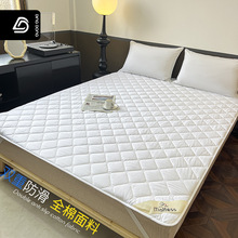 跨境亞馬遜全棉床墊席夢思防滑墊酒店薄褥批發純棉床褥墊可水洗