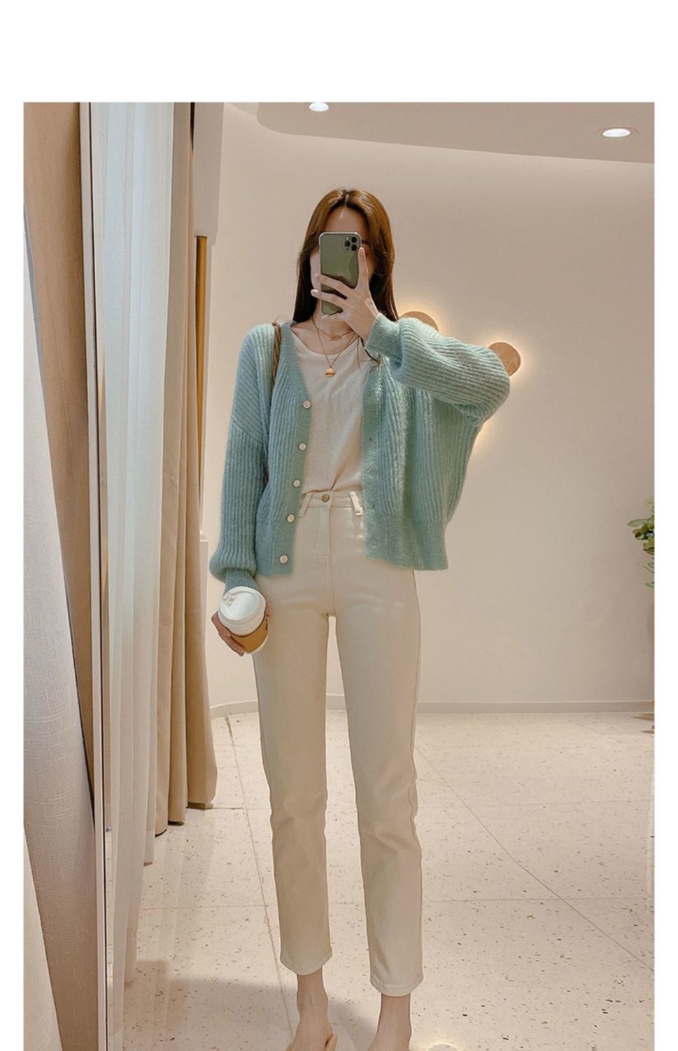 All seasons! The shape of the pants is really great! Straight-leg jeans for women in the 9-inch range are versatile. Cigarette tubes can make you look slimmer. High-waisted pants are trendy pic 12