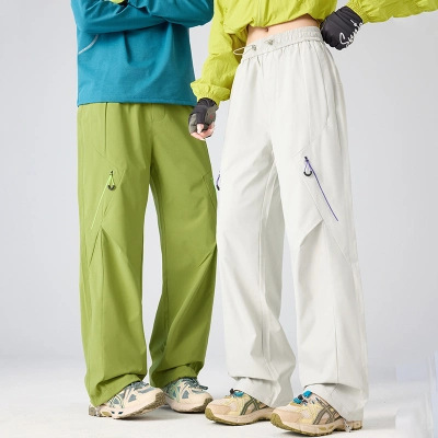 Outdoor hiking pants for women, petite size, workwear sports paratrooper pants, autumn windproof and waterproof casual straight pants for men