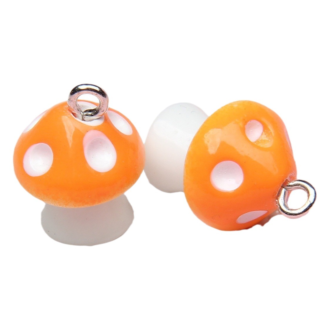 Llavero Colgante en forma de hongo natural Colgante de collar de bricolaje Colgante de tapón antipolvo con aguja colgante