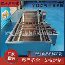 全自动气泡清洗机 蔬菜配送加工净菜生产线 胡萝卜香菇清洗设备