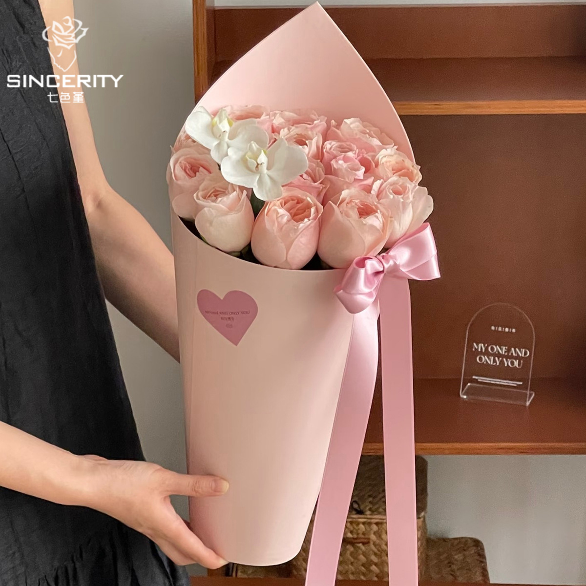 Los siete colores cordier helado buquete de flores de rosas de papel de embalaje de flores espesar de papel de envoltura de flores materiales DIY