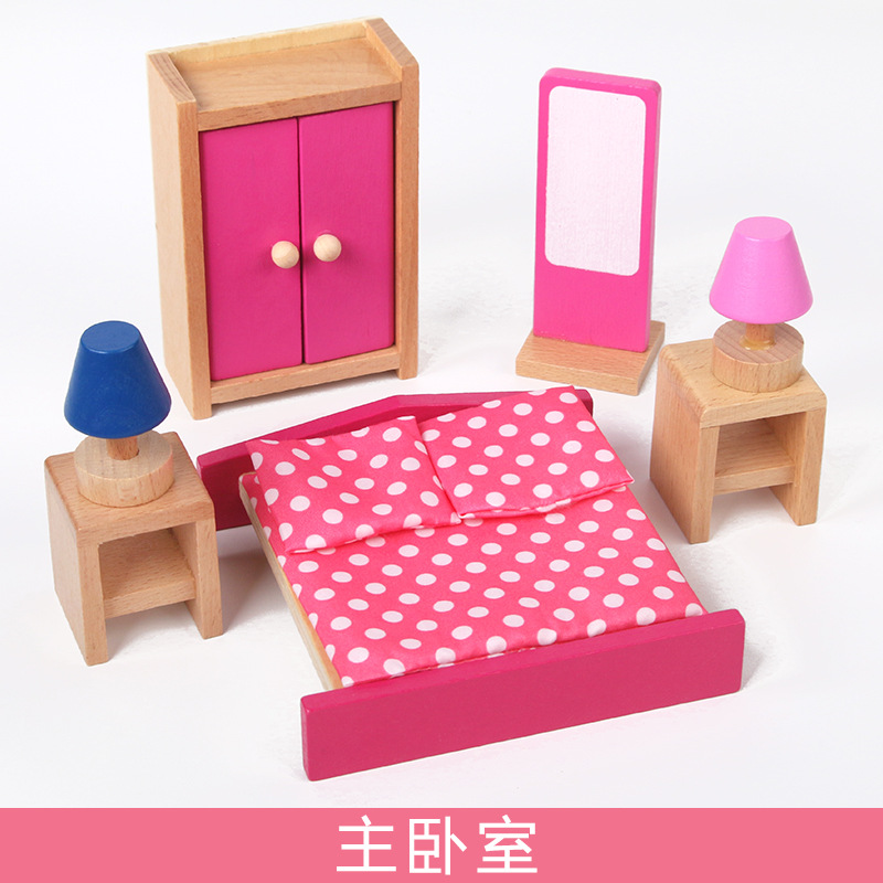 Juegos de juegos divertidos para niños de madera Simulación de muebles pequeños para niños Juguetes Juegos de mesa interactivos para padres e hijos image 7