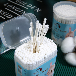 200 Boxed Baby Cotton Swabs with Small Tips, Double-Headed, for Newborns, Baby Ear Picks, Ear Cleaning for Infants and Children