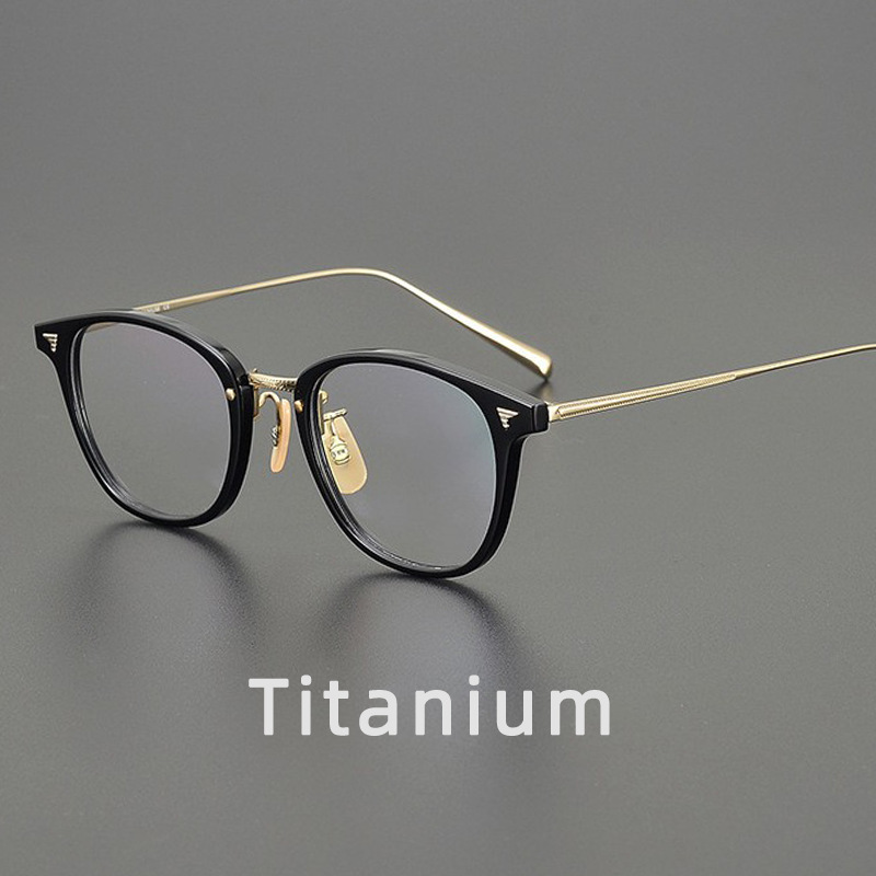 Bjclassic Private Collection Personalized Niche Plate Handmade Glasses Frame Small Face Frame Ceramic Nose Pads Com-548