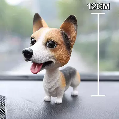 Car ornaments – Dogs - 1-black-corgi