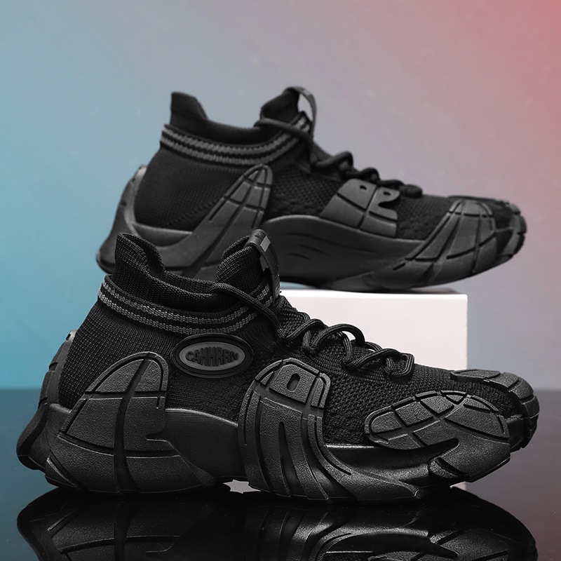 Zapatos de hombre zapatos de estudiantes primavera 2025 nuevos zapatos de malla transpirables casuales de moda deportiva para hombres con suela gruesa