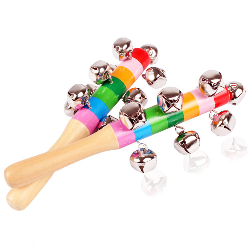 Two colorful rattles