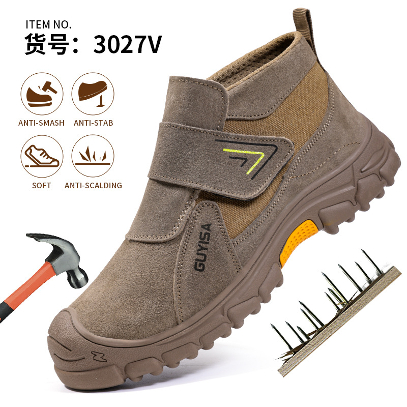 3027V 스웨이드 소재의 편안한 용접공 신발;37