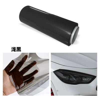 Cross-Border Wholesale Car Headlight Film Tpu Light Black Color Changing Light Film Film Repair Car Lights Taillights Blackened Anti-Scratch (Car headlight protective film) - tpu-light-black-light-film-30cm15m