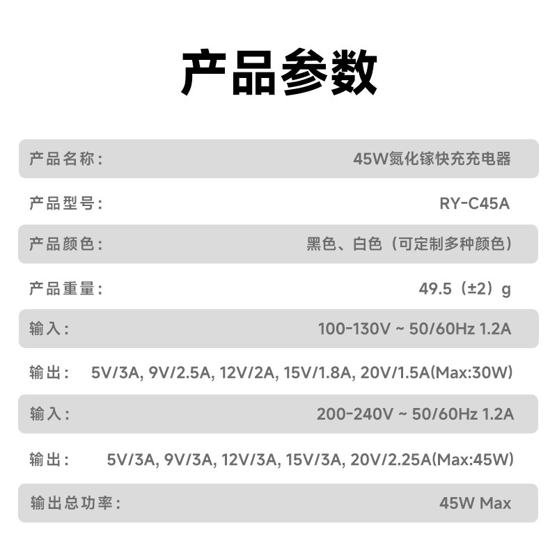 スポット卸売 PD45W 窒化ガリウム充電器急速充電ヘッド Apple iphone17 携帯電話充電器に適しています|undefined