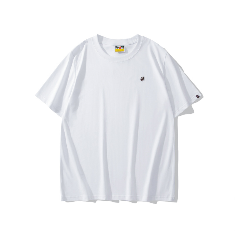 BAPE T-shirt One Point Ape Head White