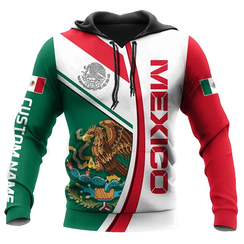 2023 Foreign Trade European and American Men's Sweatshirt with Mexican Logo, 3D Printed Autumn/Winter Hooded Sweatshirt Wholesale 2023 Foreign Trade European and American Men's Sweatshirt with Mexican Logo, 3D Printed Autumn/Winter Hooded Sweatshirt Wholesale