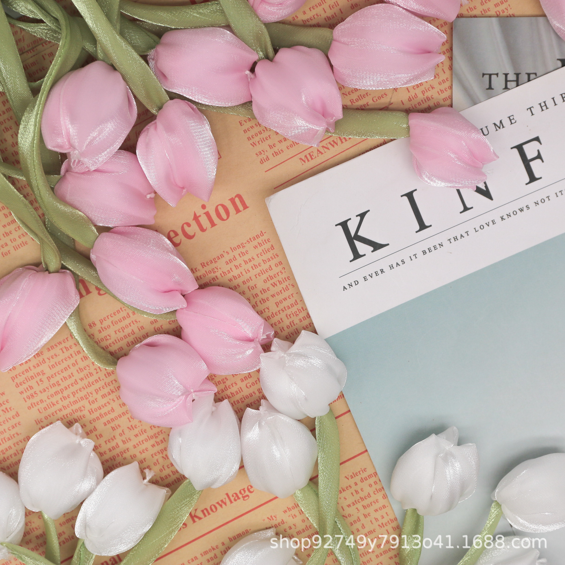 Scarecrow: Korean flower bud tulip flower clothing accessories hairpin hair rope clothing bag accessories accessories