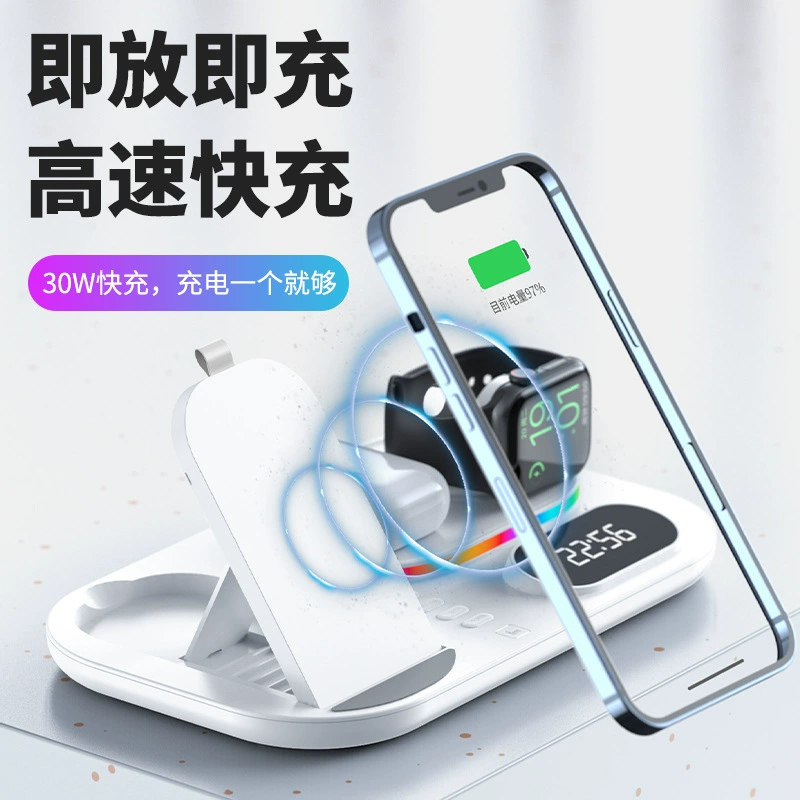 (), яблоко, huawei, беспроводное совместимое зарядное устройство, синхронизация с телефоном, часами