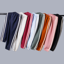 儿童加绒保暖休闲裤秋冬中小童卫裤男童束脚裤女童时尚运动长裤子