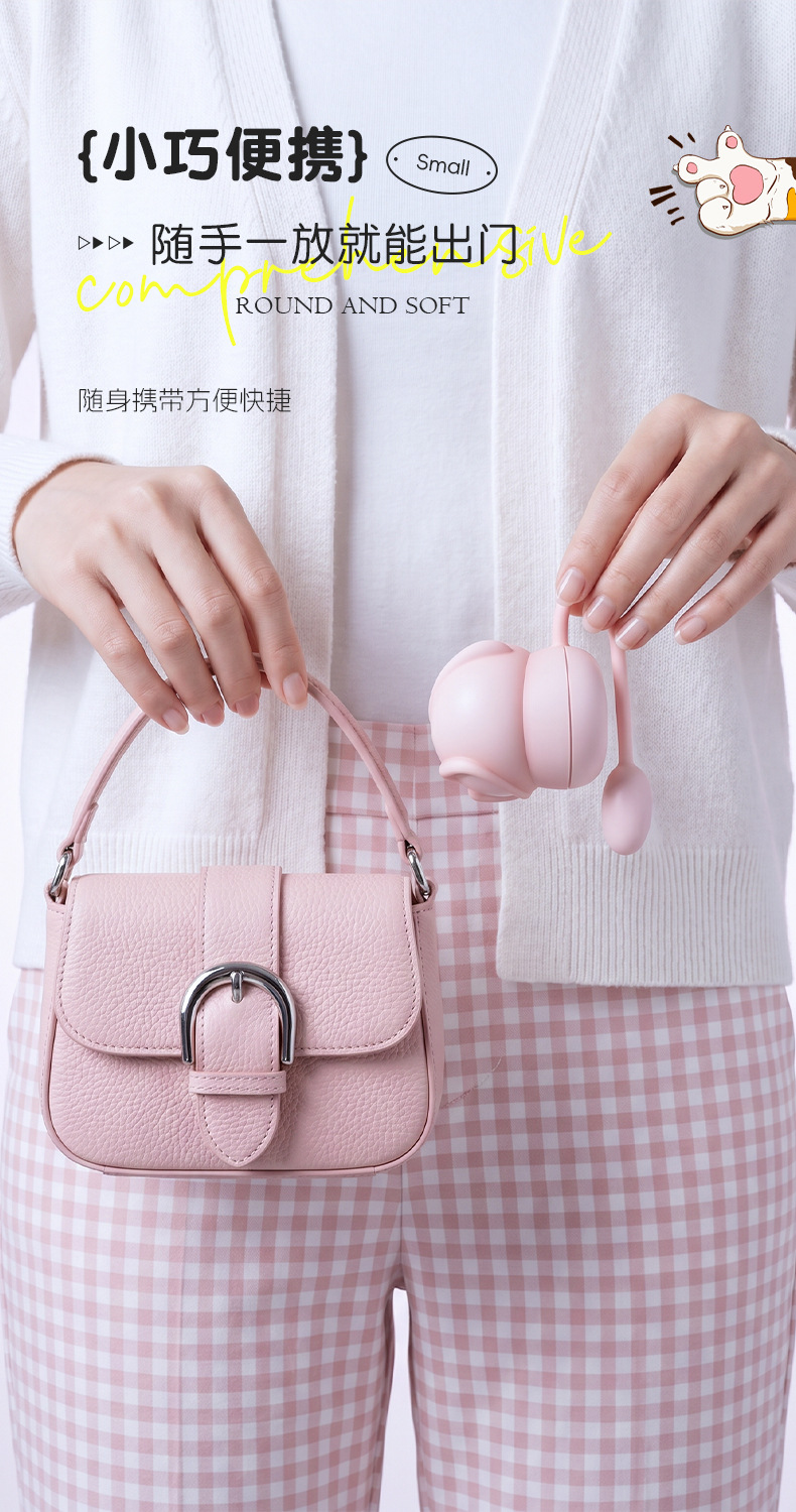 Mimi Rabbit Sucking Vibrating Egg – Silicone Wearable Teasing Device in Pink — detail image 19