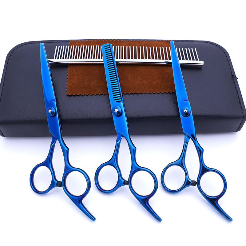 Directo de fábrica de acero inoxidable tijeras para mascotas perro belleza especial tijeras de corte de pelo Teddy corte de pelo traje