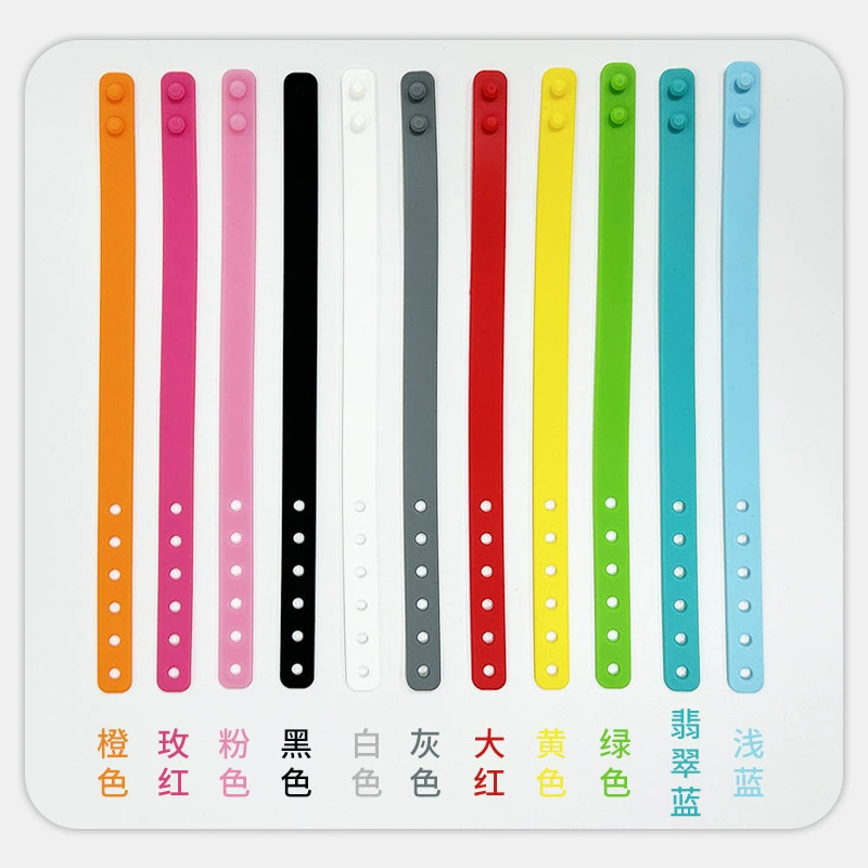Adjustable silicone multicoloured bracelet for men and women
