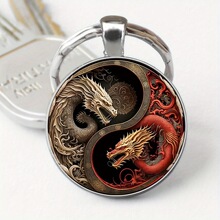 Y 28791 Yin Yang Dragon Keychain ������Կ�׿� ŷ���羳