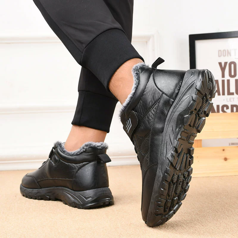 Winter Platform Boots, Middle-Age Casual, Thickened Fur Lining, Sizes 39–44