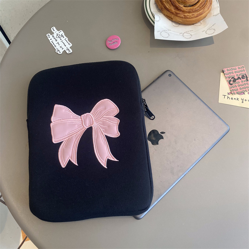 Ins Cute Bow South Korea Girl Laptop Bag Tablet Protective Bag 11/13 Inch Liner Storage Bag
