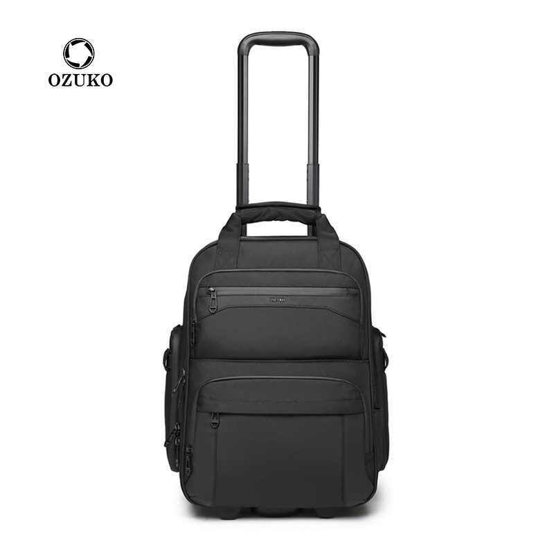 Ozuko Trolley Bag, Travel Bag, Portable and Towable, Large Capacity, Wear-Resistant, Business Travel Luggage Bag