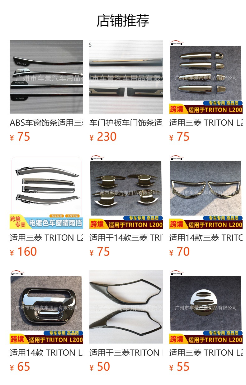 Suitable for Mitsubishi TRITON L200 2015-2018 model fuel tank cover ABS decorative sticker fuel tank protection cover