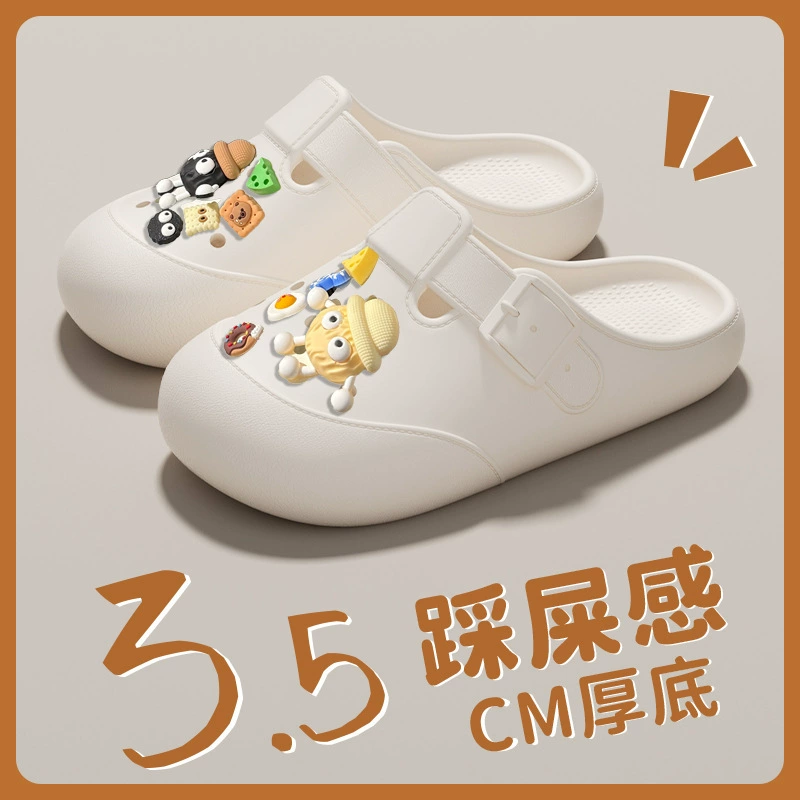 2025 новых полусапожек Birkenstock для дома и улицы, сабо без каблука, универсальные милые сандалии с мультяшным принтом