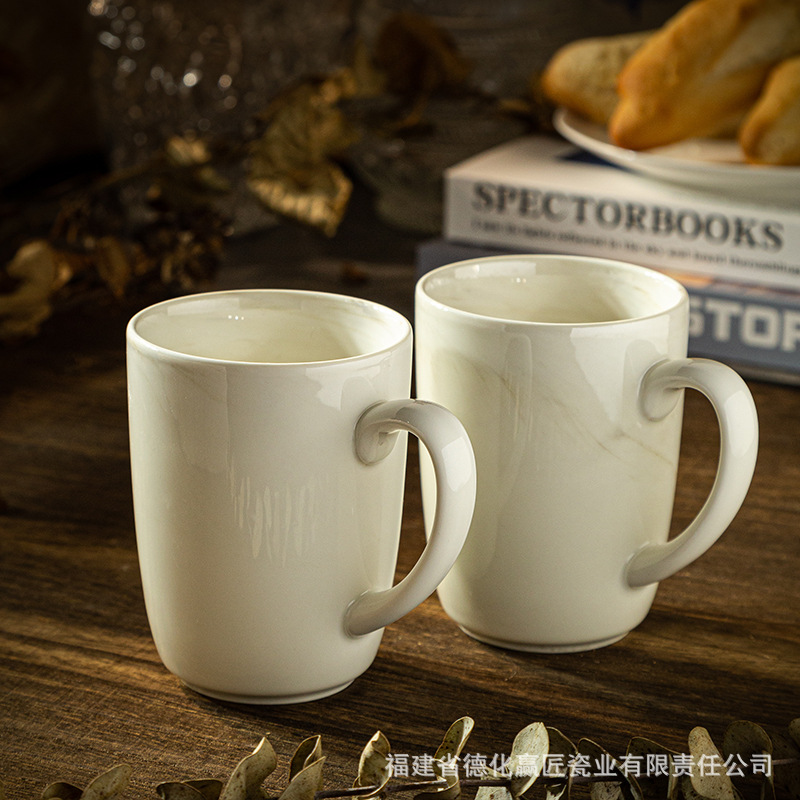 Exportaciones de comercio exterior transfronterizas LICANG INFENG MOCA mármol esmalte de cerámica de color taza de café de leche