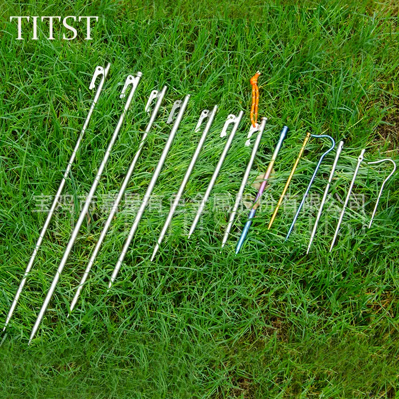 TITST钛斯特钛合金露营帐篷钉地钉多种尺寸高硬度不生锈耐腐蚀