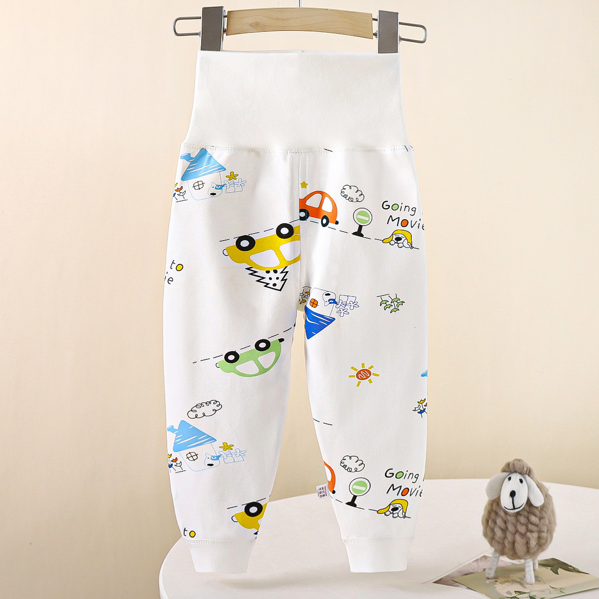 Baby's Autumn Trousers Single Pants High Waist Baby's Open Crotch Pants Children's Pajama Home Clothes Pajamas Boys and Girls Leggings