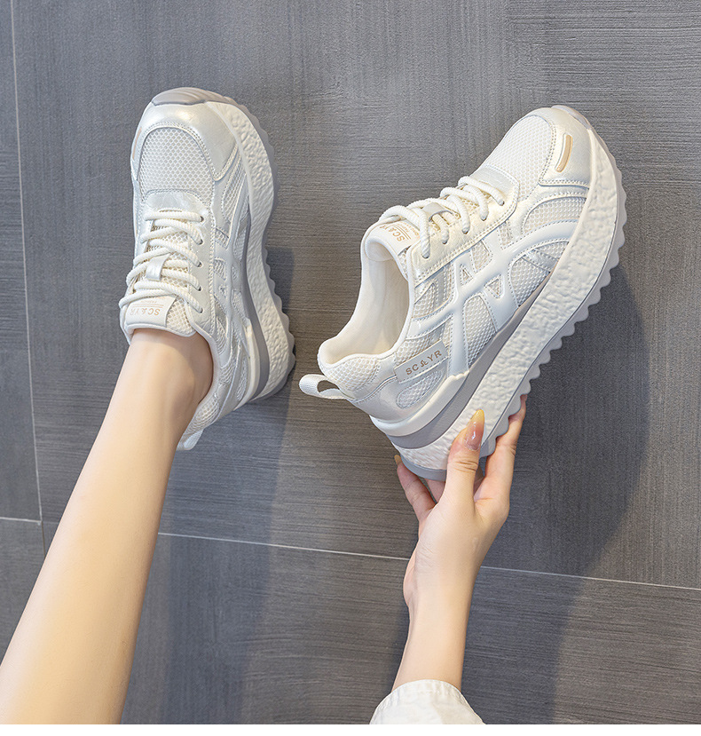 Giày sneaker nữ đế dày chunky phong cách thể thao thời trang mới thu 2026 — M2878 đen, M 2878m màu, M2878 màu đỏ, M2878 màu xanh lá cây chi tiết 30