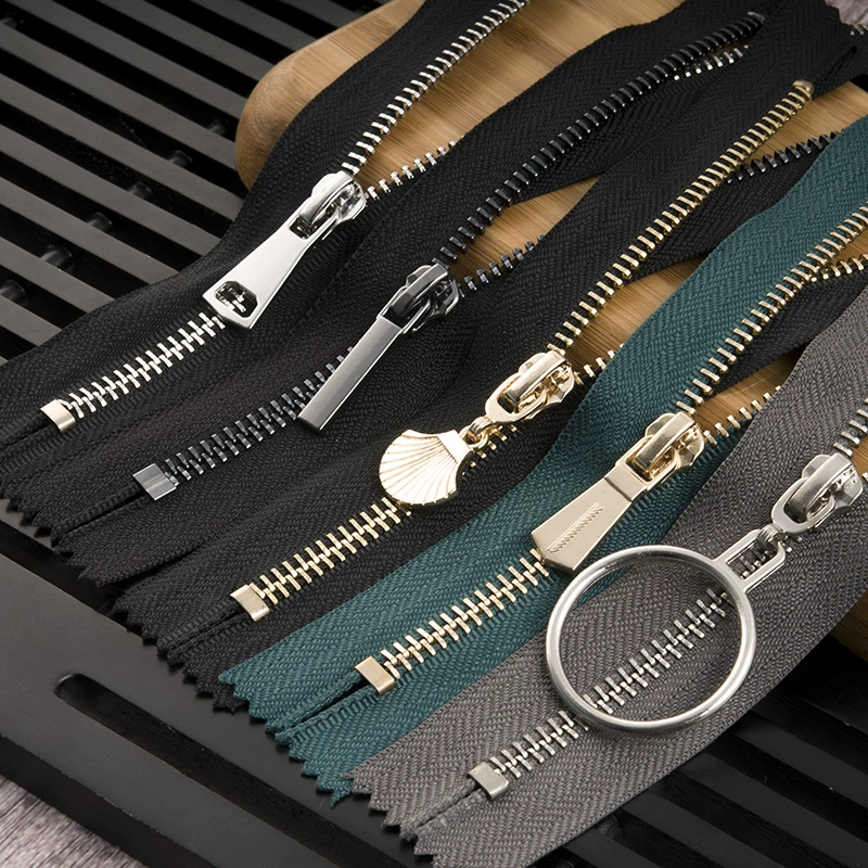 Одежда карманные застежки-молнии замок нескользящая металлическая сумка ведра брюки застежка-молния черный белый вырез № 3 № 5