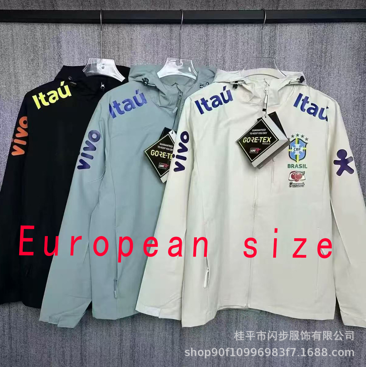 Popular Neymar-style Brazilian windbreaker for sports and running, unisex long-sleeve zip-up jacket, European size wholesale