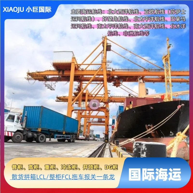 整柜散货海运库克群岛纽埃Niue港口CIF货代FOB拖车报关国际物流