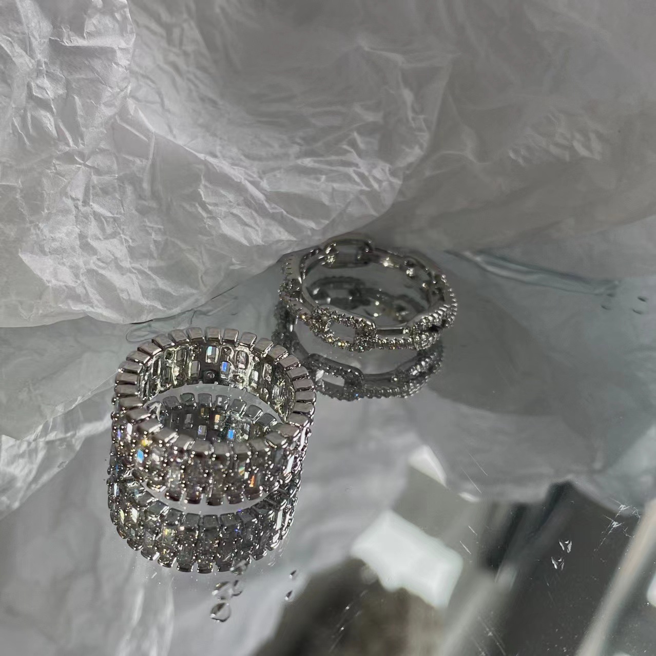 Fashion Solid Color Copper Inlay Zircon Rings 1 Piece