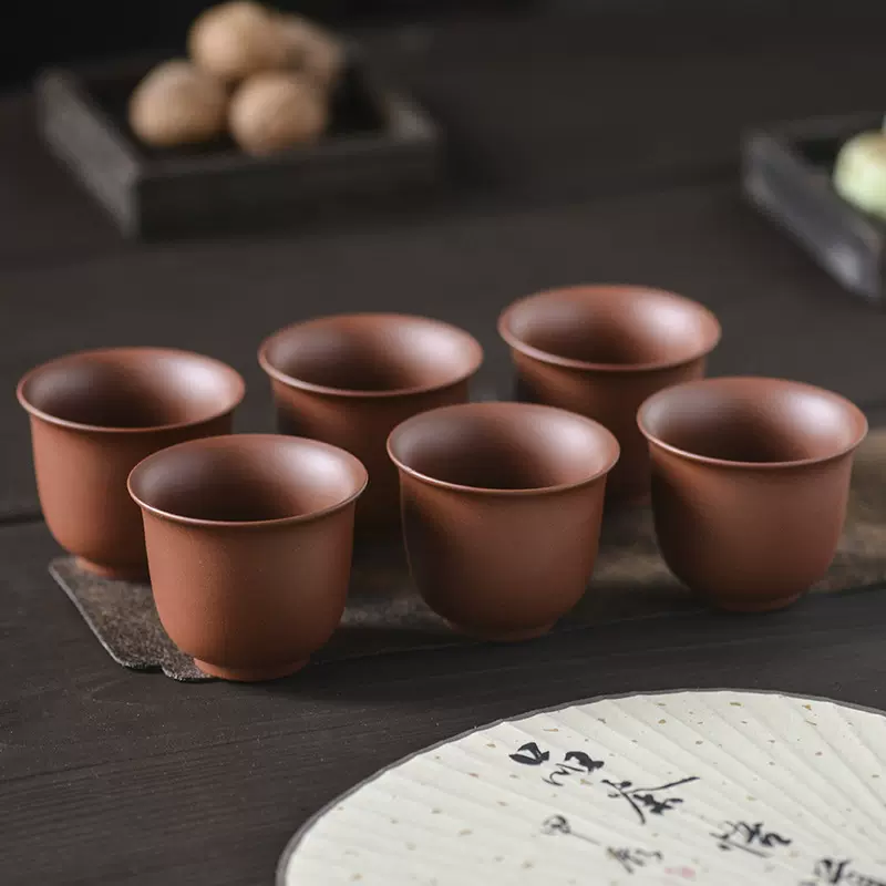 宜兴紫砂杯功夫茶杯手工个人主人杯子品茗杯单茶盏茶具茶碗小口杯