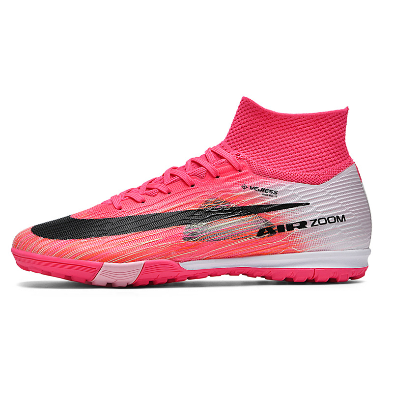 Zapatillas de fútbol transfronterizas sin costuras de caña alta con tacos TF para césped artificial y tacos AG para entrenamiento de hombres, mujeres, niños y jóvenes. image 5