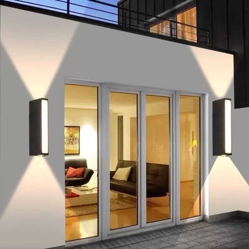 led长条防水双头户外壁灯庭院柱子灯别墅门厅柱子灯射灯阳台壁灯