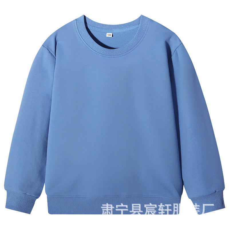 子供服無地スウェットシャツ綿子供ブランクスウェットシャツ小中型子供純綿ラウンドネックトップ春と秋のベビーボトリングシャツ|undefined