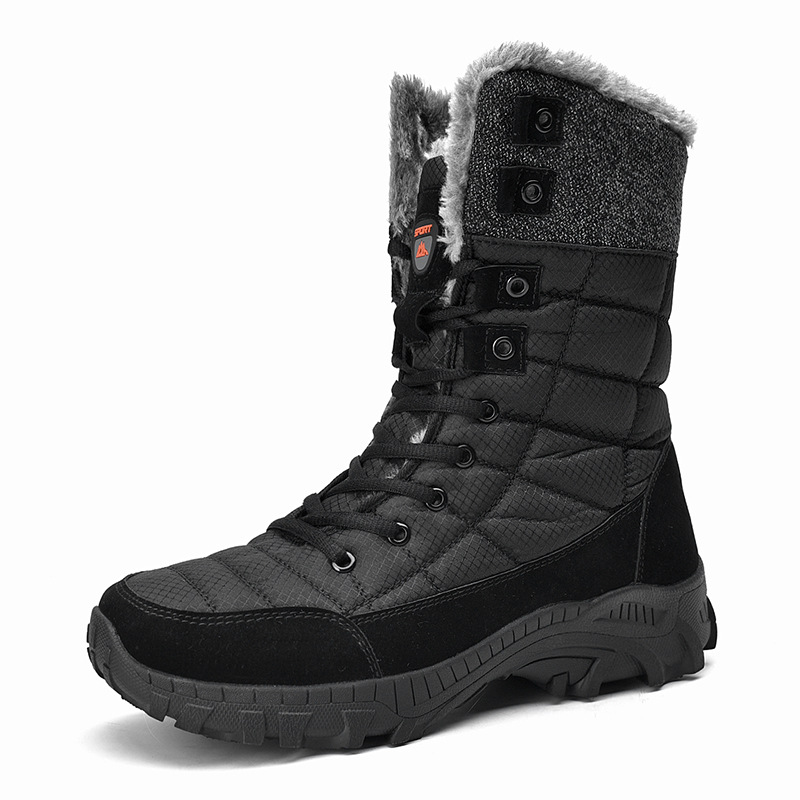 Winter outdoor snow boots High top boots non-slip waterproof warm large size cotton shoes light cold waterproof men's boots_voghion.com