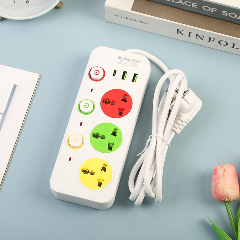 Embalaje de blister 2USB + 1Type-C interfaz árabe shell negro shell blanco estándar británico estándar europeo estándar americano